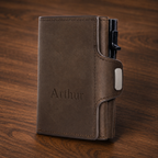 Portefeuille en cuir avec porte-cartes